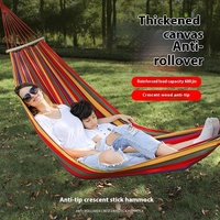 Hamac de camping pliable en toile portable pour l'extérieur, chaise suspendue, hamac simple ou double