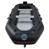 Bateau de pêche gonflable en PVC Hailebao, moteur électrique/à essence 4HP, capacité 5 personnes, pour la dérive, le surf, le ski nautique, lacs, rivières