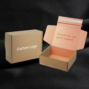 Custom Logo Brown Corrugated Rigid Shipping <b>Boxes</b> Matt Lamination UV Coating Sponge Lining Biodegradable Socks Fur Packaging - Product Image 3