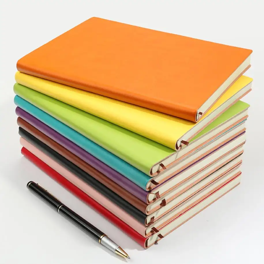cheap A5 soft leather book coil flip note book custom classmate notebook