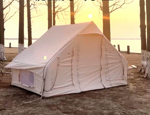 تخييم قابل للنفخ مع مضخة يدوية سهلة الإعداد مقاومة للماء والرياح 4 مواسم خيمة أكسفورد المقصورة مع نافذة مدخنة شبكية - Product Image 5