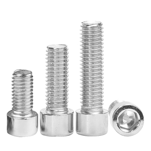 50pcs/bag 304 Stainless Steel Hex <b>Socket</b> Head Machine Screw M1.6-M8 Metric System Cheese Head Cap Screw for Various Sizes - Product Image 4