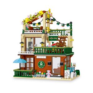 Nuevo Juguete de Construcción 3 en 1 Mork 2025, Bloques de Construcción de Cafetería con Vista a la Calle, Escritorio con Luz, Ladrillos Decorativos para Bricolaje, Regalo Perfecto - Product Image 1