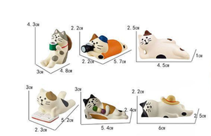 Vente en gros de décorations intérieures de voiture en résine personnalisées, figurines de chat mignonnes, accessoires de voiture pour tableau de bord et rétroviseur - Product Image 6