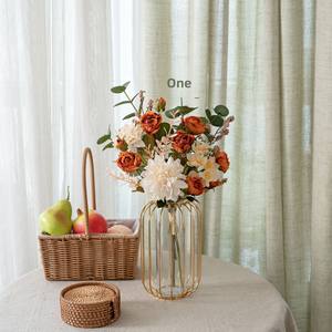 Orange Poem : Roses artificielles faites à la main par injection-moulage - Un choix polyvalent pour la maison, <span class=keywords><strong>les</strong></span> bouquets de mariage et la décoration murale - Product Image 1