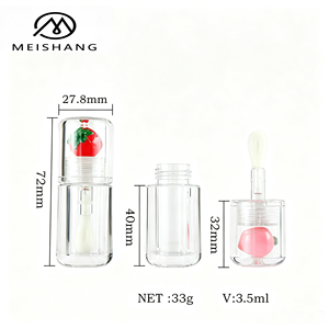 Tube de brillant à lèvres vide personnalisé avec logo, 3,5 ml, mignon, avec grand applicateur, pour remplir brillant à lèvres et huile à lèvres – Vente en gros - Product Image 1