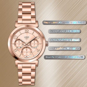 Montre de luxe pour homme en acier inoxydable, 40 mm, 22 mm, cristal saphir, aiguille, mouvement japonais de haute qualité, quartz, personnalisable - Product Image 1