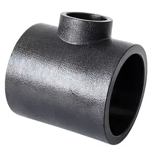 HDPE black socket reducing tee tube for pipe fitting coupling Water pipe quick pipe Fitting