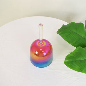 Ciotola di cristallo con manico di alba 432Hz ciotola di cristallo di colore blu al quarzo strumento di guarigione del suono di terapia del suono prodotti spirituali - Product Image 2