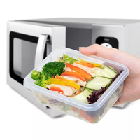 16 boîtes de conservation alimentaire rectangulaires en PP avec couvercles - Étanches, compatibles lave-vaisselle et micro-ondes, sans BPA, moulées par injection