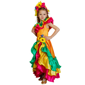 Jiedi Children Girls Brazilian Carnival Costume Stage Performance <b>Dress</b> With Large Skirt Ethnic Style Dance Outfit - Product Image 1
