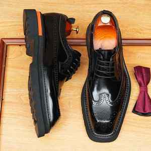 Couvre-chaussures en cuir tissé sur mesure de haute qualité pour chaussures d'affaires pour hommes, chaussures tendance - Product Image 3