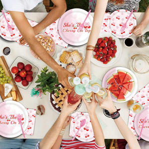 Bannière de fête personnalisée en papier rose pour anniversaire, Noël, Pâques, décorations de gâteaux, fournitures pour fêtes d'enfants - Product Image 5