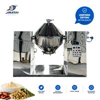Mesin Pencampur Kerucut Putar Stainless Steel untuk Bahan Kering Industri dengan Penambahan Semprotan Cair