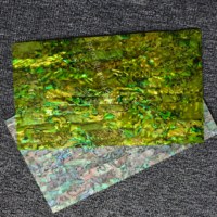 Papier en feuille d'abalone naturel jaune et vert en gros pour incrustation de meubles, accessoires de guitare, cadeaux et artisanat