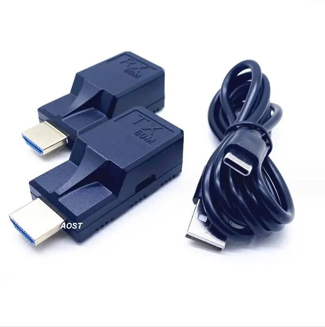 كابل شبكة شبكة LAN إيثرنت صغير 60 متر-P HDMI إلى RJ45 موسع بدون خسارة