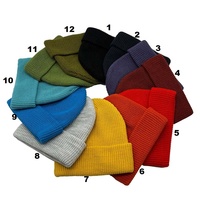Bonnet tricoté uni 12 couleurs chaud et tendance – Vente chaude hiver – Unisexe pour adultes et enfants – Idéal pour les sports d'hiver