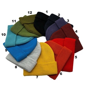 <span class=keywords><strong>Bonnet</strong></span> tricoté uni 12 couleurs <span class=keywords><strong>chaud</strong></span> et tendance – Vente chaude hiver – Unisexe pour adultes et enfants – Idéal pour les sports d'hiver - Product Image 1