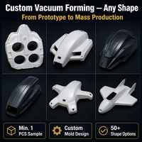 Casing Pesawat Model FPV Ringan Berbahan Plastik ABS Putih, Dibentuk Vakum, OEM ODM BST, dengan Layanan Pemotongan