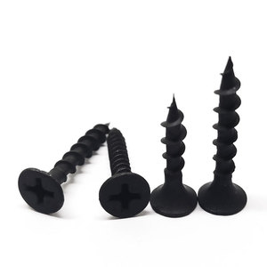 Vis à cloison sèche à filetage grossier, phosphatées noires, haute résistance, pour plaques de plâtre, clous pour panneaux muraux en vrac, vis autotaraudeuses pour cloison sèche - Product Image 6