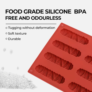 MUYULINS Factory 12-Cavity Twisted Design LFGB Platinum Grade Non-Stick BPA Free <b>Silicone</b> Cake Pastry Dessert Mold - Product Image 5