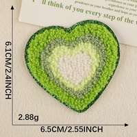 Patch Bordir PVC Berbahan Felt Nonwoven Ramah Lingkungan, Berhias Glitter Warna-warni, Motif Bunga Daisy Chenille dan Hati, untuk Topi dan Hoodie