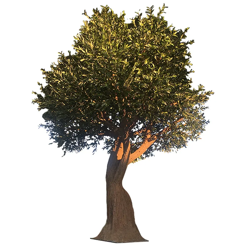 شجرة زيتونية صناعية كبيرة الحجم زهيدة الطلب/شجرة زيتونية من الألياف الزجاجية الصناعية غصن شجرة زيتونية كبيرة الحجم