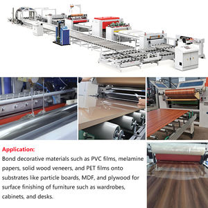 เครื่องเคลือบลามิเนตแบบแบน <span class=keywords><strong>Pur</strong></span> แบบร้อนละลายได้เครื่องลามิเนตแบบแบนสำหรับกระบวนการเคลือบไม้พลาสติกแบบแบน - Product Image 4