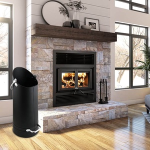 Seau à cendres pour foyer, brasero, poêles à bois, foyer, seau en fer galvanisé, seau à granulés, seau à <span class=keywords><strong>charbon</strong></span> de bois, intérieur extérieur - Product Image 4