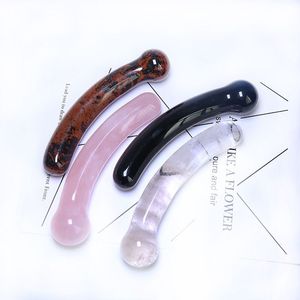 Donghai-Rodillo de cristal Rosa <span class=keywords><strong>Natural</strong></span>, varita de Yoni, obsidiana, consolador de cuarzo transparente, masajeador curativo, venta al por mayor - Product Image 1