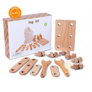 Houten Kinderen Rollenspel Speelgoed Set Toolbox Logkit Vroege Educatie Doen Alsof Speelgoed Voor Kinderen