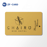 Kartu Chip bisnis logam NFC emas mewah desain kustom