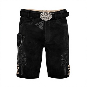 Elegantes Lederhosen Tradicionales Alemanes para Hombre, Estilo Casual para Boda, con Bordado, Diseño Bávaro en Piel de Cabra para Adultos - Product Image 1