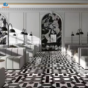 Vente flash : Carrelage en porcelaine poli géométrique noir et blanc 800x800mm pour sol de salon de coiffure - Product Image 2