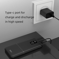 Banque d'alimentation numérique LCD 10000mAh personnalisée pour ordinateur portable téléphone portable charge prix d'usine 20W puissance de sortie
