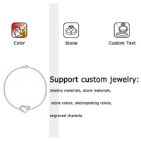 Bracelet de couple personnalisé de luxe en argent 925 plaqué or fin avec zircon pour femme, idéal pour les fêtes et les cadeaux