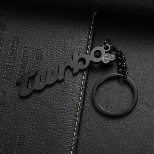 Làm cho logo của riêng bạn vòng chìa khóa nhuộm đen mạ rỗng men Kẽm hợp kim thư Keychain ban đầu với chữ cái kim loại <span class=keywords><strong>Keyring</strong></span> - Product Image 5