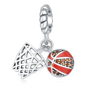 925 argent Sterling Zircon coeur forme sport combinaison <span class=keywords><strong>basket</strong></span>-ball vélo <span class=keywords><strong>moto</strong></span> pendentif bracelet à bricoler soi-même collier - Product Image 6