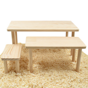 Plataforma de madera maciza para jaula de hámster, rectangular, duradera, suministros para animales pequeños - Product Image 2
