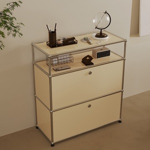 <span class=keywords><strong>Meuble</strong></span> de rangement TV d'angle modulaire minimaliste moderne en acier inoxydable avec tiroirs pour la maison - Product Image 3