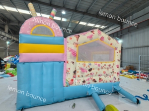 Château gonflable à thème bonbons de qualité commerciale, maison gonflable à bonbons pour décoration de mariage en plein air, trampoline pour enfants pour le jeu, location commerciale - Product Image 3