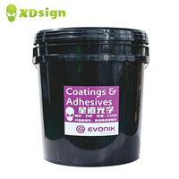 Colle acrylique liquide XDSIGN 25 kg/fût pour écrans publicitaires, pour créer des lettres claires et brillantes pour enseignes extérieures