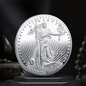 Nueva Moneda Conmemorativa de <span class=keywords><strong>la</strong></span> Estatua de <span class=keywords><strong>la</strong></span> <span class=keywords><strong>Libertad</strong></span>, Chapada en Plata y Oro, con Diseño de Águila, Artículo Coleccionable, Recuerdo, Regalo - Product Image 6