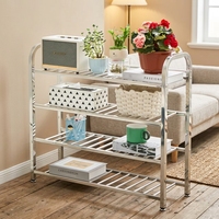 Meuble à chaussures moderne et audacieux en acier inoxydable, multifonctionnel, 4 étagères, rangement domestique, imperméable, durable, pour entrée