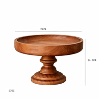 Support à gâteaux en bois massif, plateau décoratif vintage en pin pour desserts, support de service pour buffet froid, thé et pâtisseries