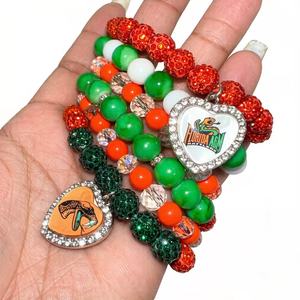 Bracelets perlés personnalisables pour sororités grecques et équipes universitaires <span class=keywords><strong>du</strong></span> <span class=keywords><strong>Sud</strong></span>, disponibles pour les universités HBCU noires - Product Image 2