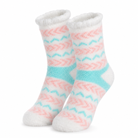 Chaussettes d'hiver chaudes et douillettes en peluche personnalisées pour femmes, avec motifs mignons, en polaire duveteuse, vente en gros OEM