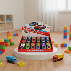 Voitures miniatures en métal moulé sous pression, lot de 12, échelle 1:64, à rétrofriction, pour enfants de 3 ans et plus, collection de formes originales - Product Image 3