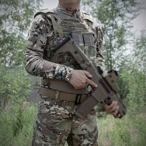 Chemise de combat d'assaut de camouflage tactique imperméable pour hommes uniforme 1/4 avec fermeture éclair à manches longues coupe ajustée <span class=keywords><strong>t-shirt</strong></span> camouflage avec poches - Product Image 6