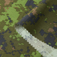 Tissu de camouflage CADPAT, forêt numérique et suppression IR, 65/35 NyCo Ripstop, DWR 5000 mm pour équipement tactique et vêtements de plein air